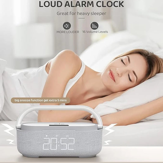 Enceinte Bluetooth COLSUR 2500mAh — Chargeur Sans Fil, Radio FM & Lumière Dimmable