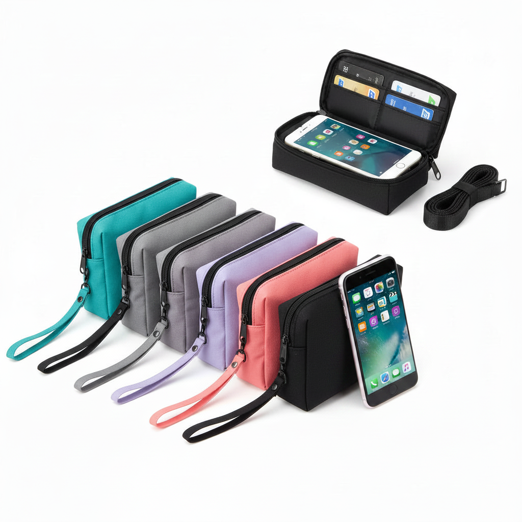 Mini Sacoche Bandoulière Multifonction Téléphone, Monnaie Clés Cartes