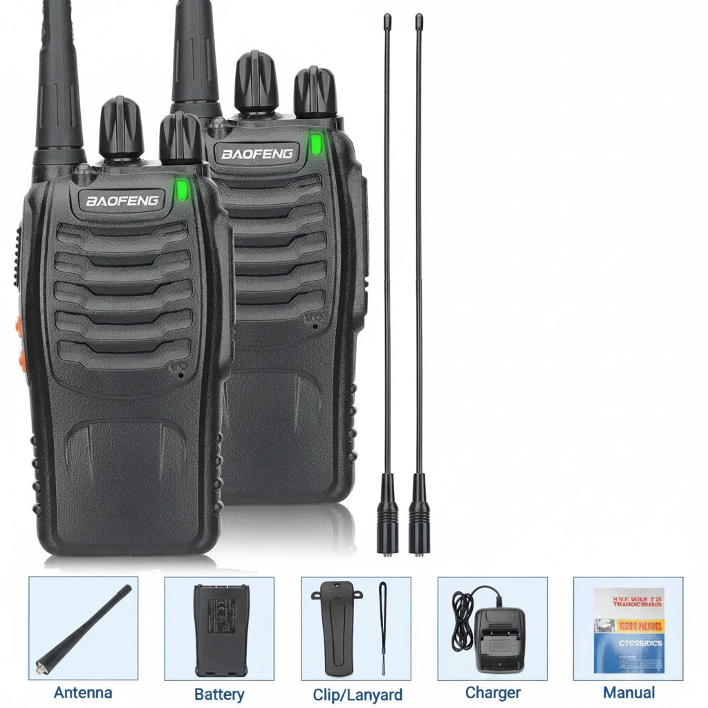 Baofeng BF-888S Pro – Talkie-Walkie UHF Longue Portée | Copie de Fréquence Sans Fil
