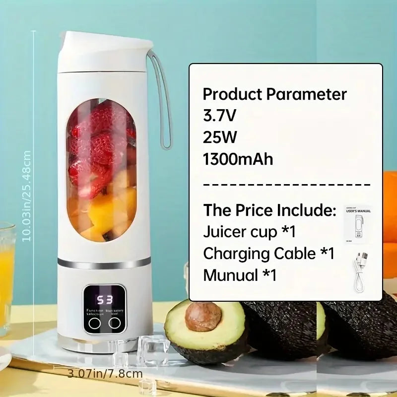 Mixeur Portable Rechargeable USB – Blender Compact 25W pour Smoothies, Milkshakes & Jus de Fruits