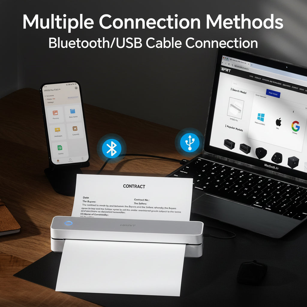 Imprimante Thermique Bluetooth A4 HPRT – Portable Sans Encre 200/300 DPI