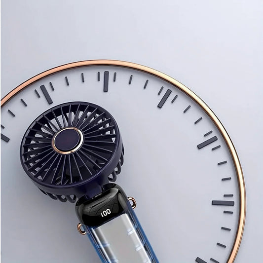 Ventilateur Mini Portable 6 Vitesses Pliable LED Silencieux