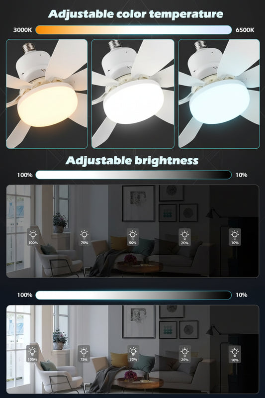 Ventilateur Plafonnier LED Décoratif