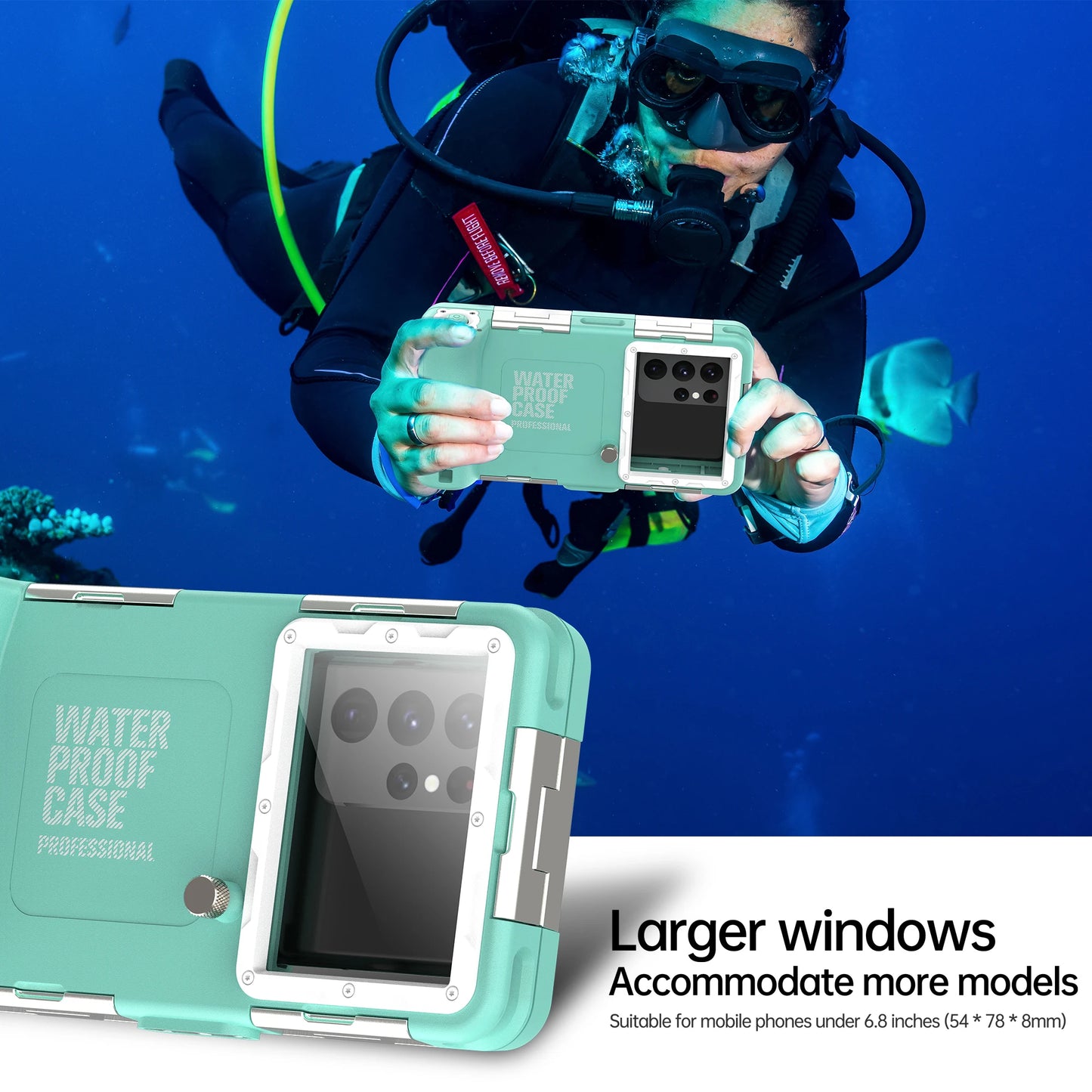Coque Waterproof IP68 15M – Photos sous-marines, Plongée & Plage