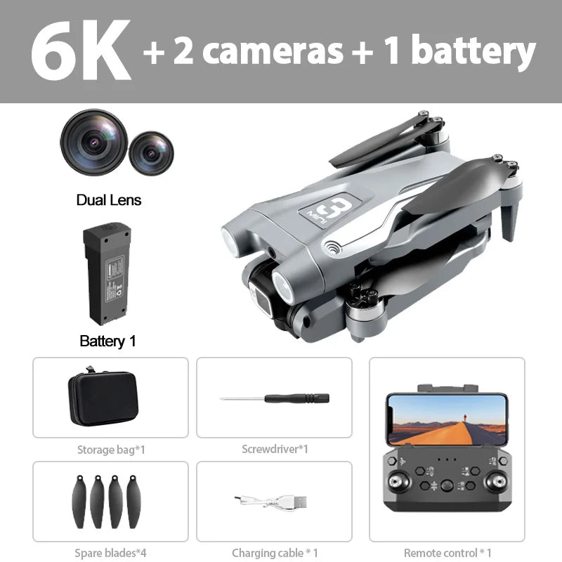 Drone Lenovo Z908 Pro MAX – Caméra 8K, Évitement d'Obstacles Visuel, Flux Optique, Pliable