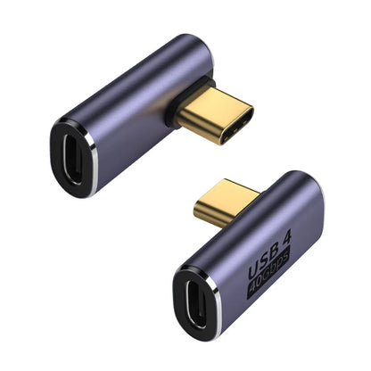 Adaptateur USB-C Coudé 40 Gbps 100W Femelle-Mâle