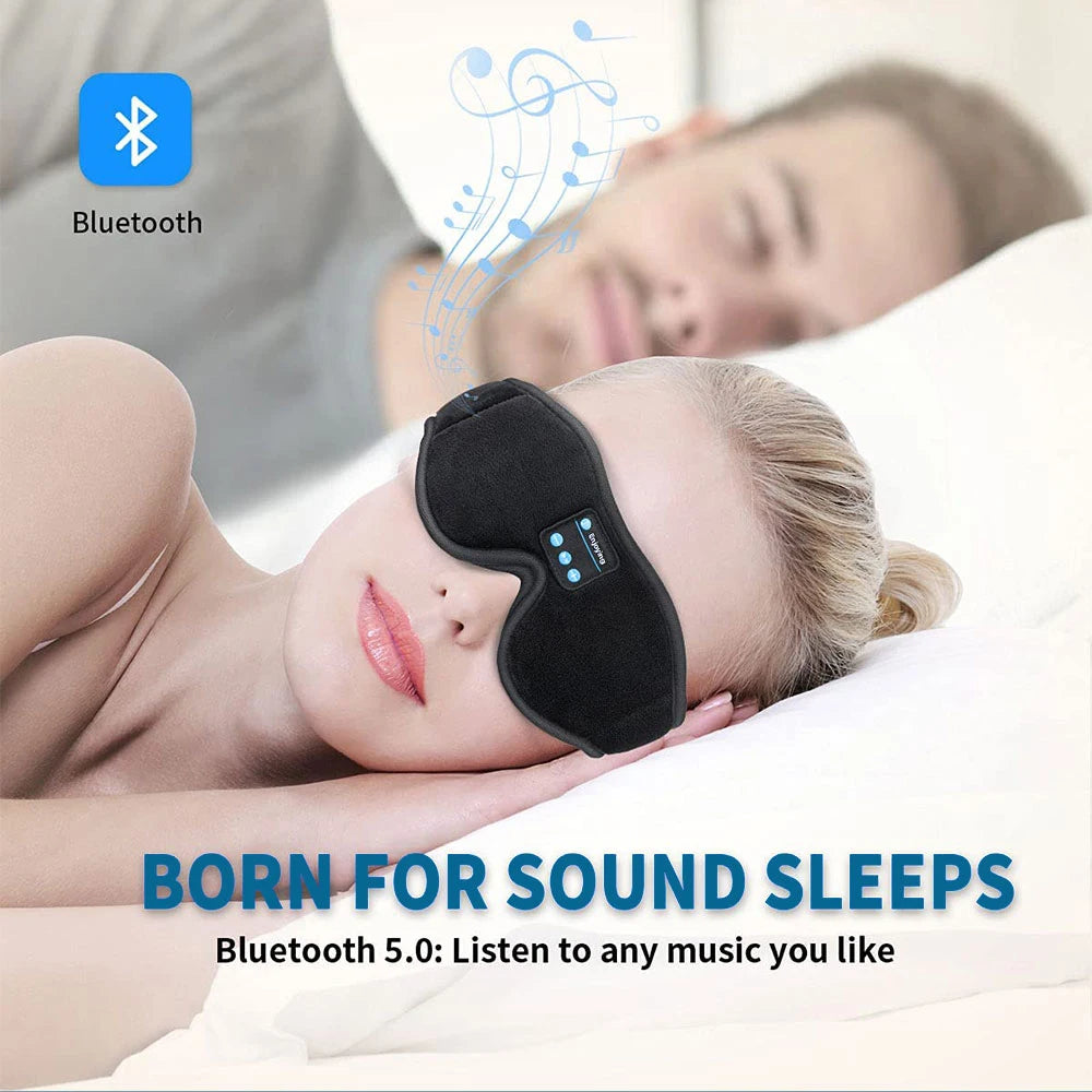Masque de Sommeil Bluetooth 3D avec Écouteurs HD Intégrés