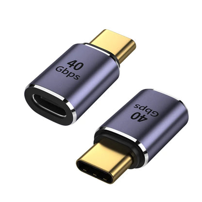 Adaptateur USB-C Coudé 40 Gbps 100W Femelle-Mâle