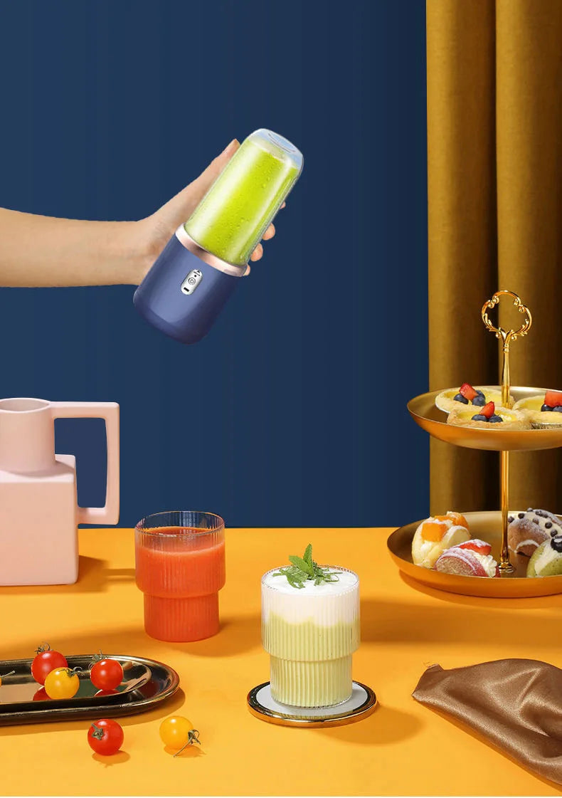 Extracteur de Jus Portable 400ml Rechargeable USB — Blender Smoothie Fruits