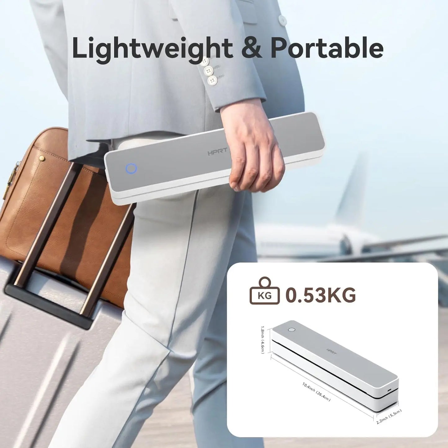 Imprimante Thermique Bluetooth A4 HPRT – Portable Sans Encre 200/300 DPI