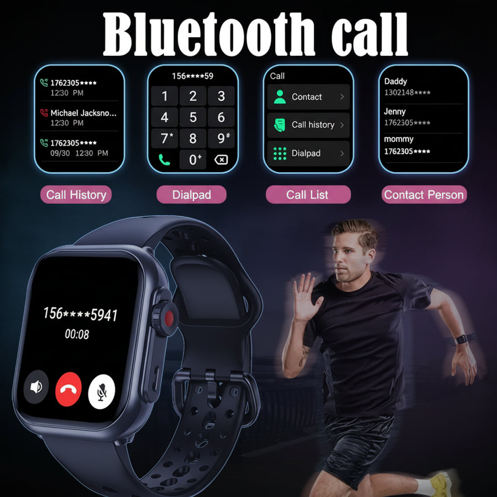Montre Connectée 2026 – Écran AMOLED 1,85