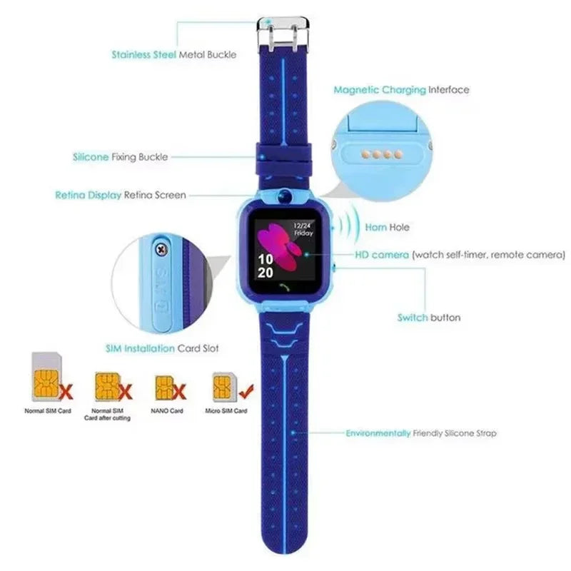 Montre Connectée Enfant Lenovo – 4G, GPS, SOS, Caméra, Étanche IP67