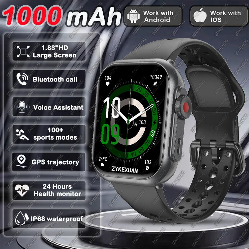 Montre Connectée 2026 – Écran AMOLED 1,85