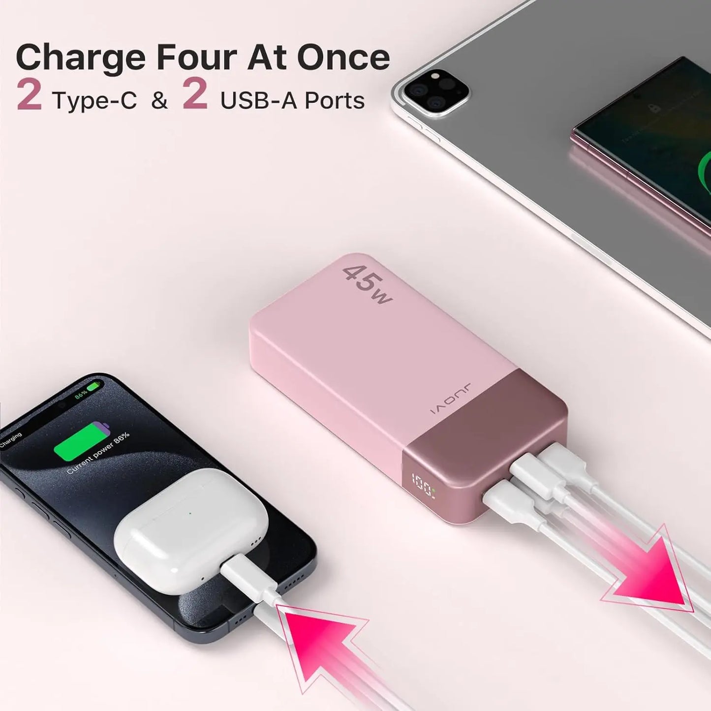 Batterie Externe JUOVI 45W – 20000mAh | Charge Rapide 4