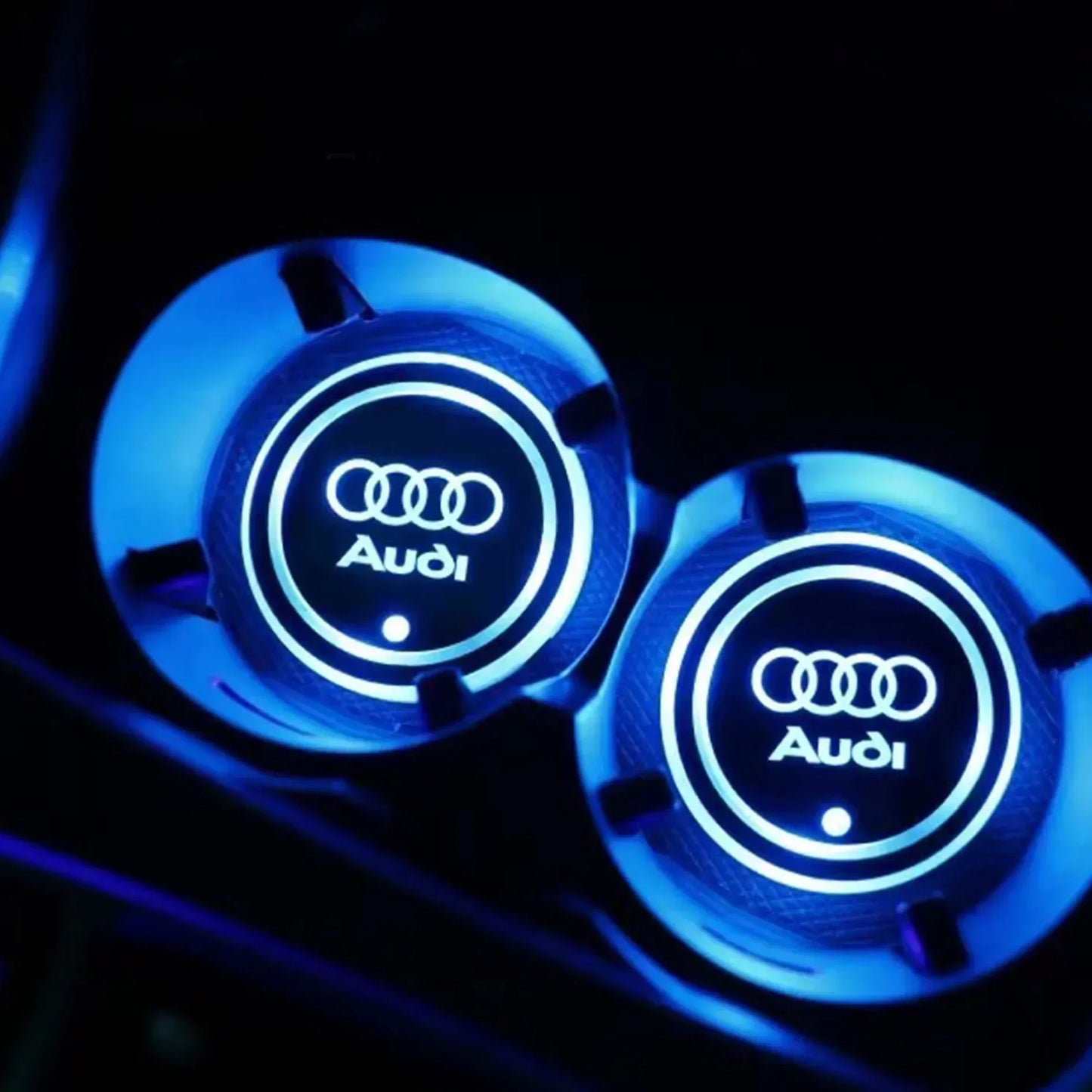 Dessous de Verre Lumineux LED pour Audi – Porte-Gobelet Antidérapant