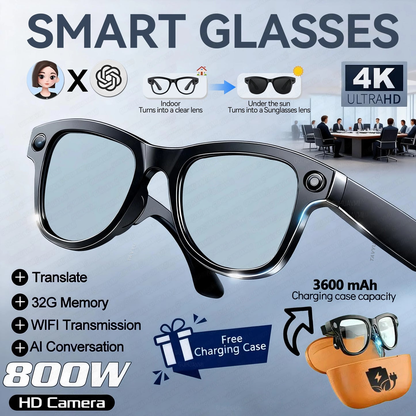 Lunettes Connectées IA Caméra
