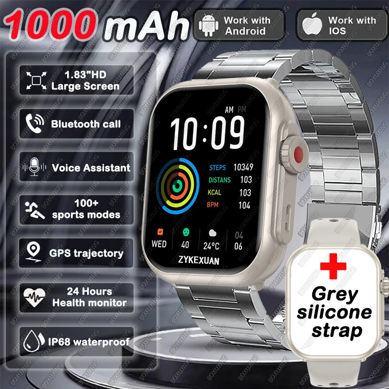 Montre Connectée 2026 – Écran AMOLED 1,85