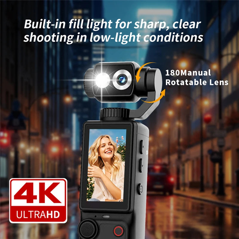 Caméra Sport Portable Lenovo 4K WiFi – Autofocus, Longue Autonomie, Vlog & Moto