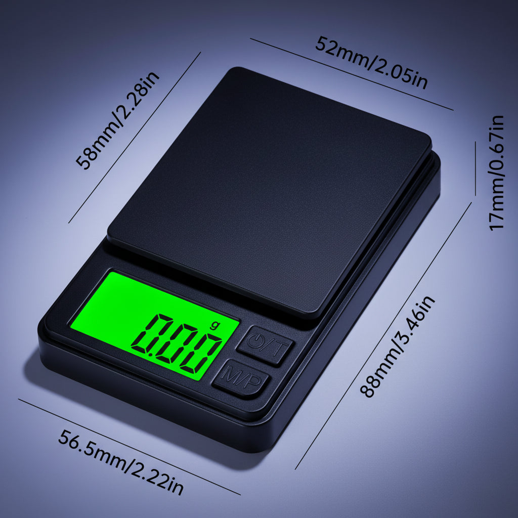 Mini Pocket Scale 500g/0.01g & 1000g/0.1g – Digital Gram