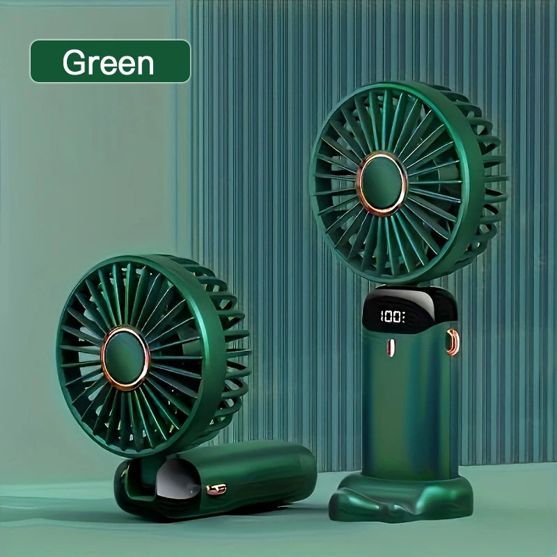 Ventilateur Mini Portable 6 Vitesses  Pliable LED Silencieux