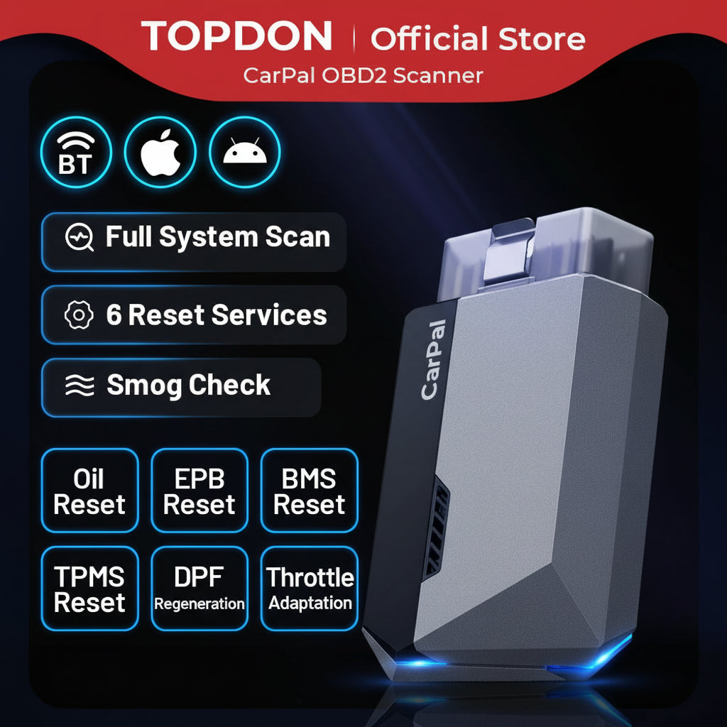 Scanner OBD2 Bluetooth TOPDON CarPal – Lecture de Codes, Diagnostic Complet