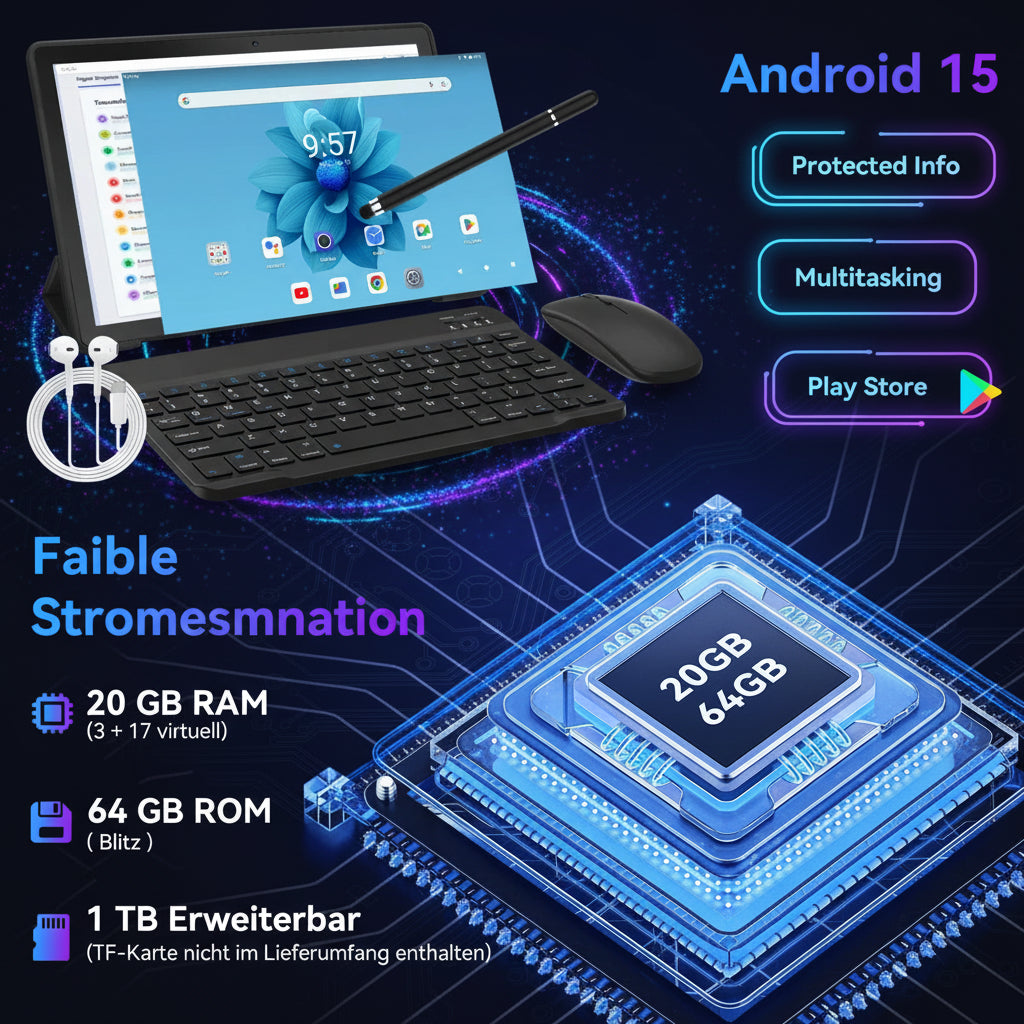 Tablette URAO 10 Android 15 – | 64GB ROM | IPS HD | Double Caméra |