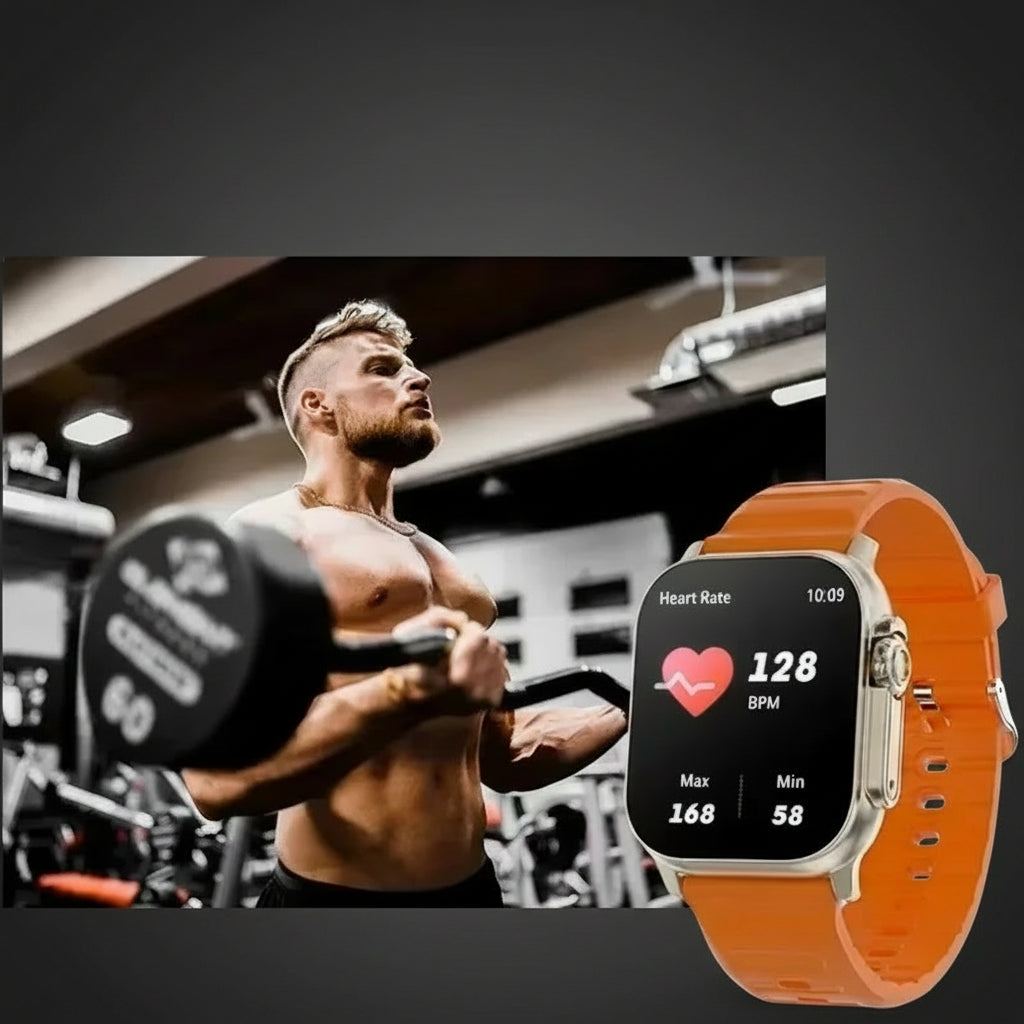 Smartwatch Homme 49mm T800/T900 Ultra 2 – AMOLED, NFC, Bluetooth, Étanche