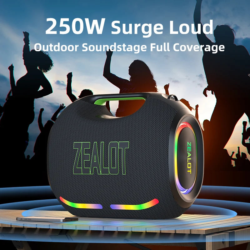 Enceinte Bluetooth ZEALOT RGB, Son 7.1 Surround