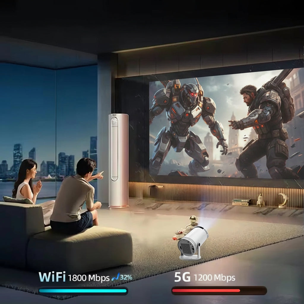 Projecteur Portable 4K HY300 – Android 11 WiFi 6 Bluetooth 5.0
