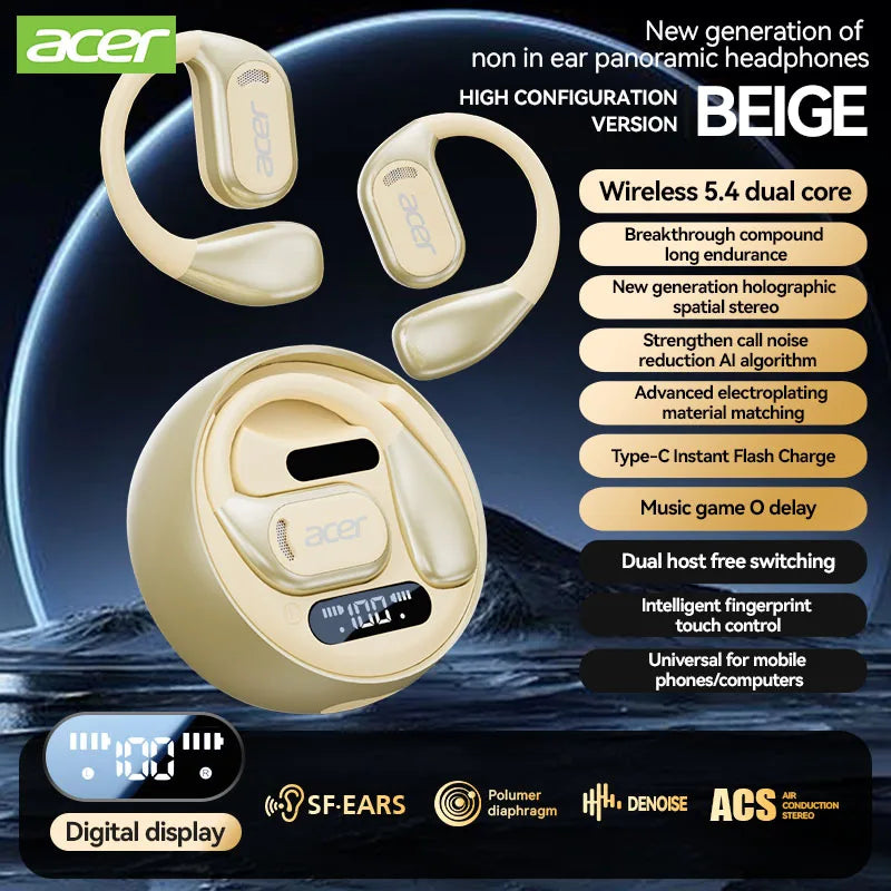 Écouteurs Bluetooth Open-Ear Sport – Légers et Confortables