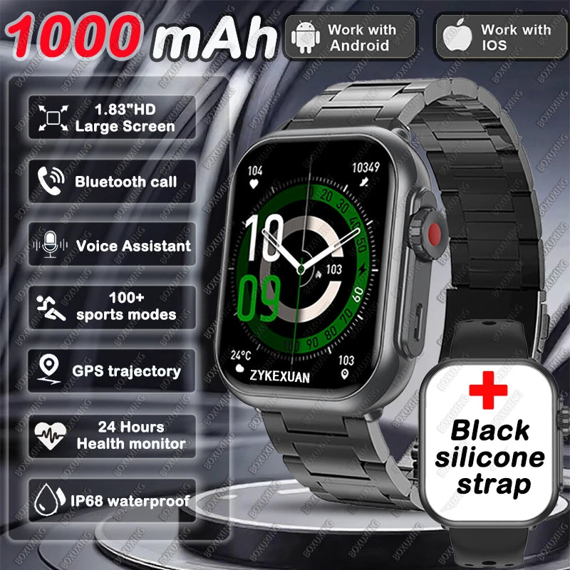 Montre Connectée 2026 – Écran AMOLED 1,85