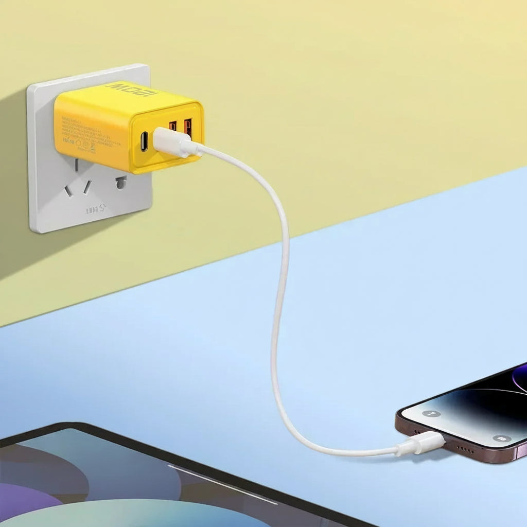 Chargeur Mural 120W BAPPSUS – 4 Ports | Charge Rapide | Prise EU / UK / US