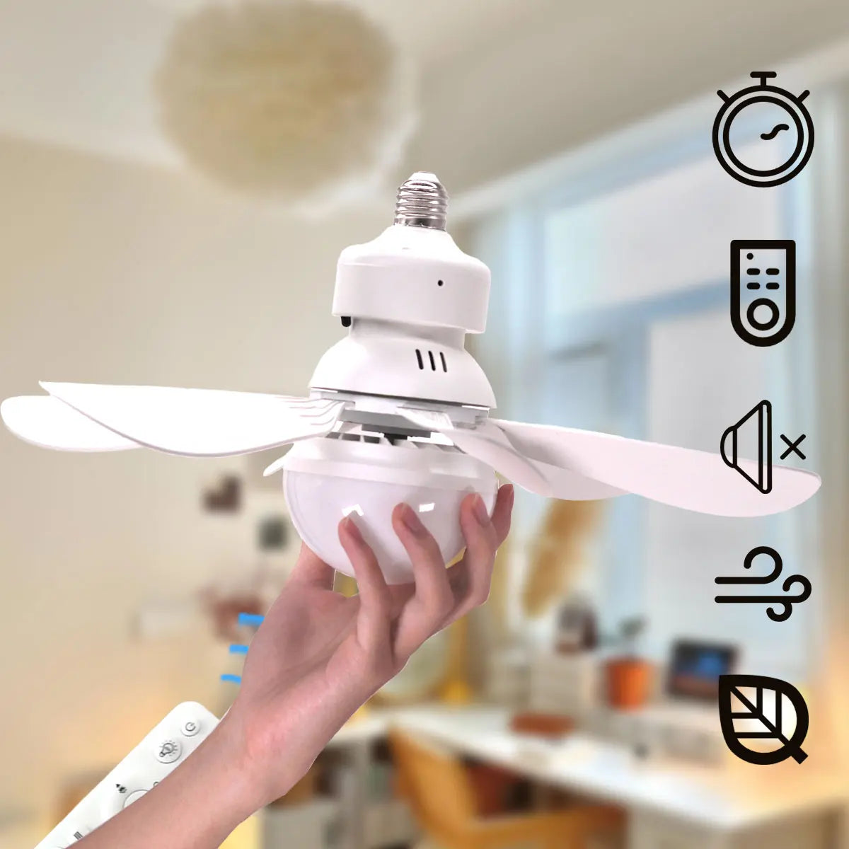 Ventilateur Plafonnier LED avec Télécommande