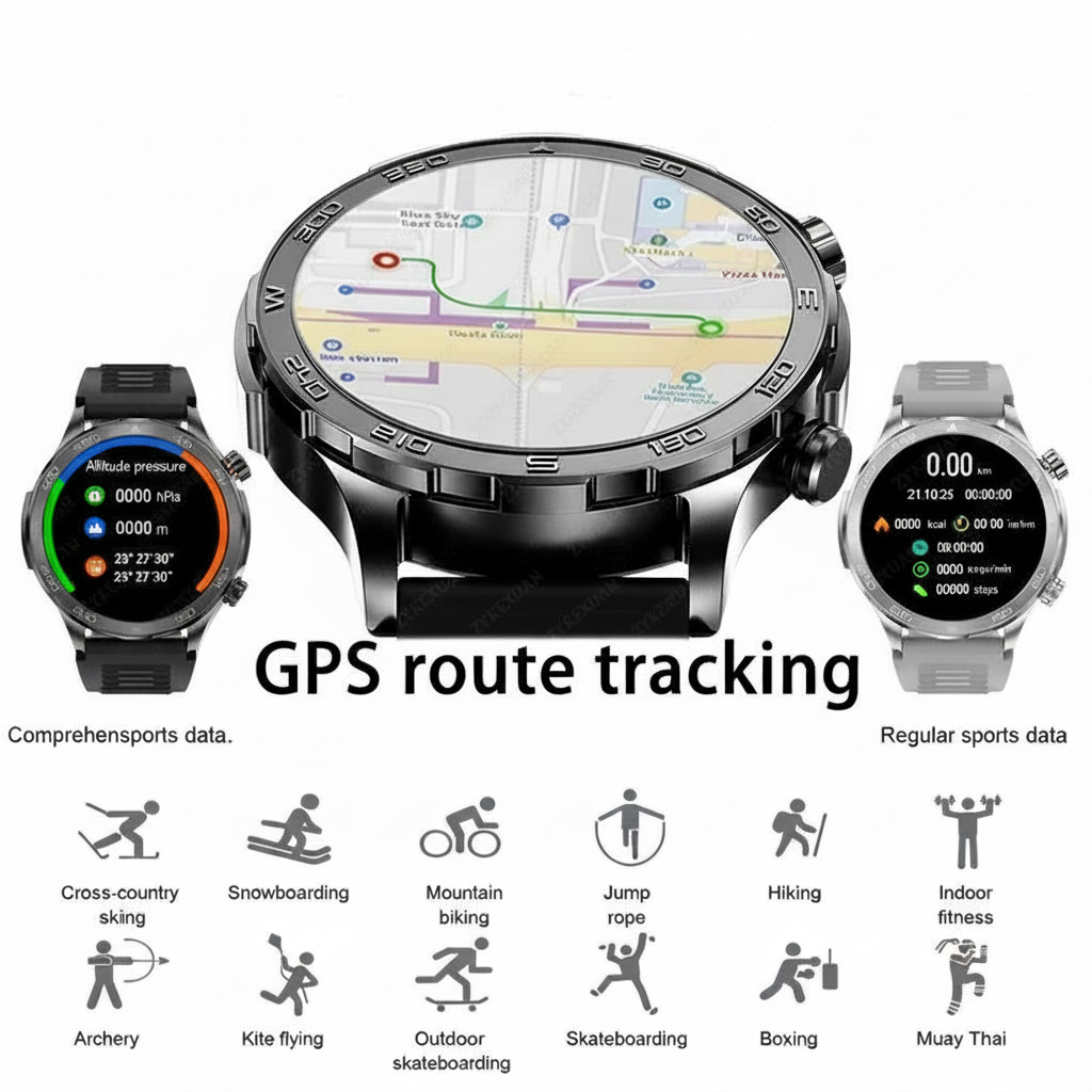 Montre Connectée Homme – Appels Bluetooth, GPS & Suivi Fitness AMOLED