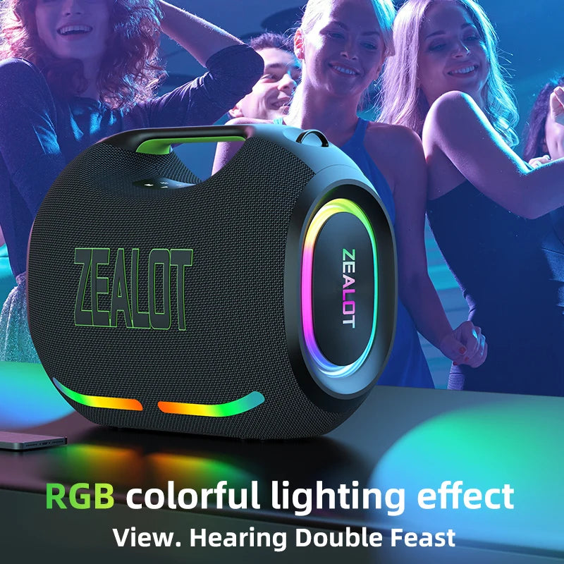 Enceinte Bluetooth ZEALOT RGB, Son 7.1 Surround