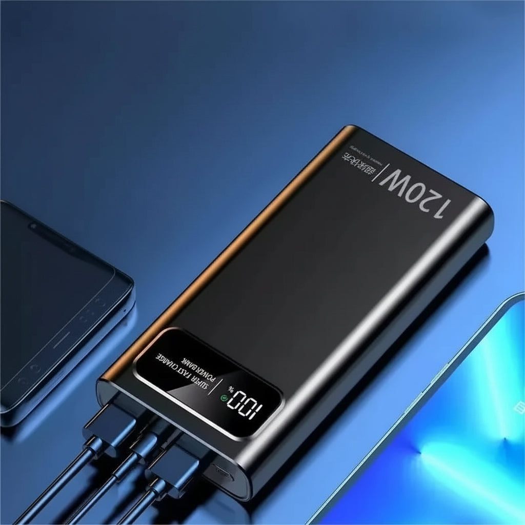 Batterie Externe Lenovo 120W Grande Capacité –  | LED Digital | Charge Rapide Bidirectionnelle