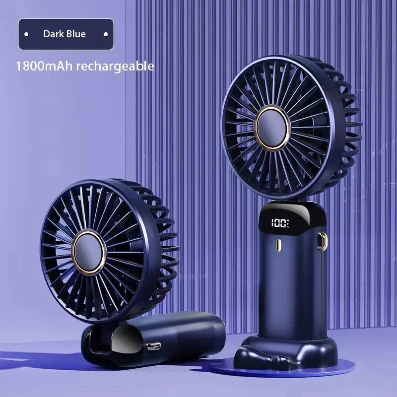 Ventilateur Tour de Cou Pliable 5 Vitesses Support Téléphone