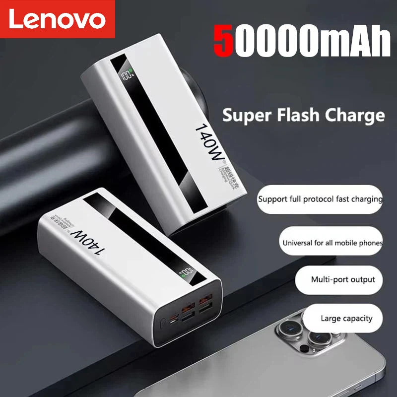 Batterie Externe Lenovo 140W  | Charge Rapide | Affichage Digital | USB-C