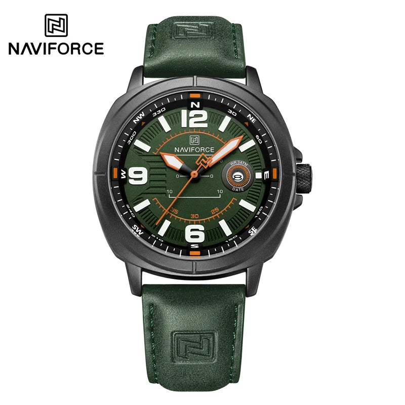 Montre Homme Quartz Élégante 43mm 3ATM Luminescente
