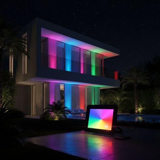 Projecteur LED RGB Extérieur 220V – Multicolore avec Télécommande