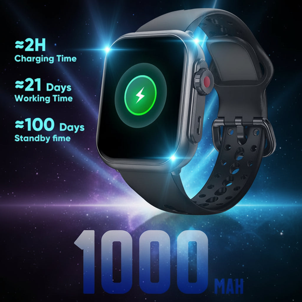 Montre Connectée 2026 – Écran AMOLED 1,85