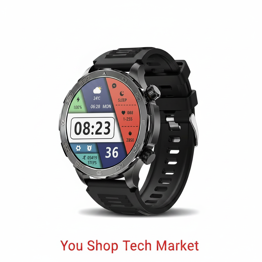 Montre Connectée Homme – Appels Bluetooth, GPS & Suivi Fitness AMOLED