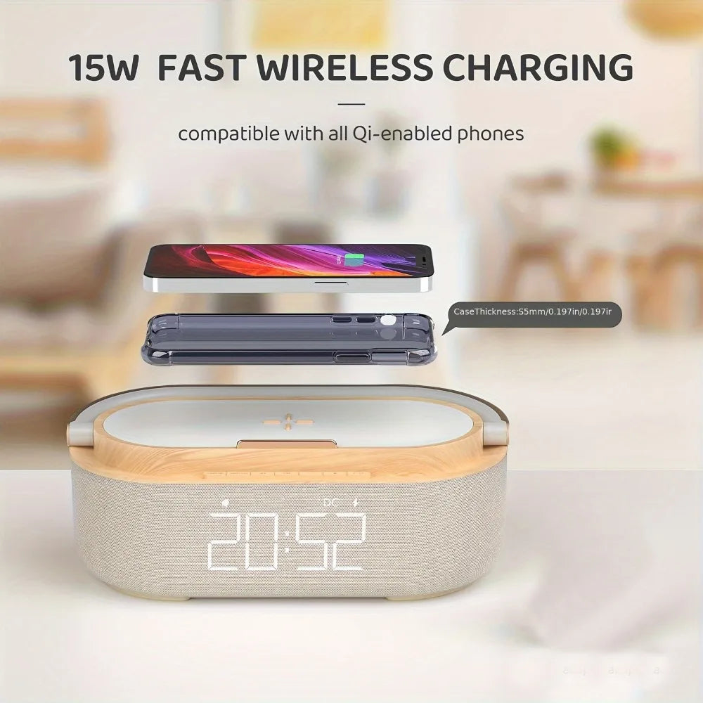 Réveil Intelligent Avec Chargeur Sans Fil 15W