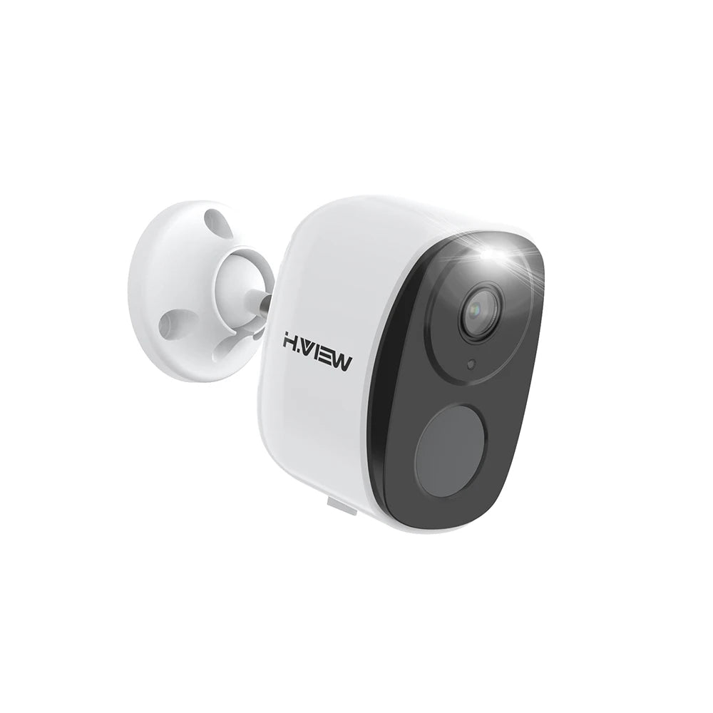 Caméra de Surveillance H.VIEW 3MP – Sans Fil, Batterie 5200mAh, Spotlight, Audio Bidirectionnel