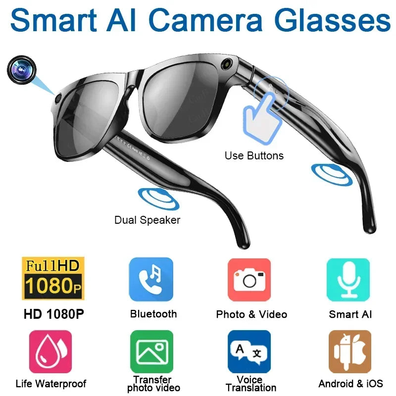Lunettes Connectées Caméra IA Intégrée