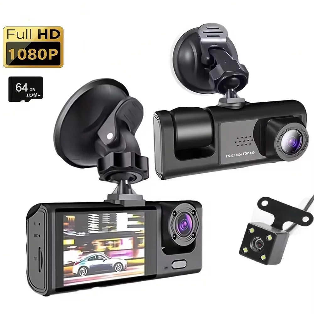 Dashcam 1080P — Vision Nocturne IR, Écran IPS 2", Enregistrement en Boucle