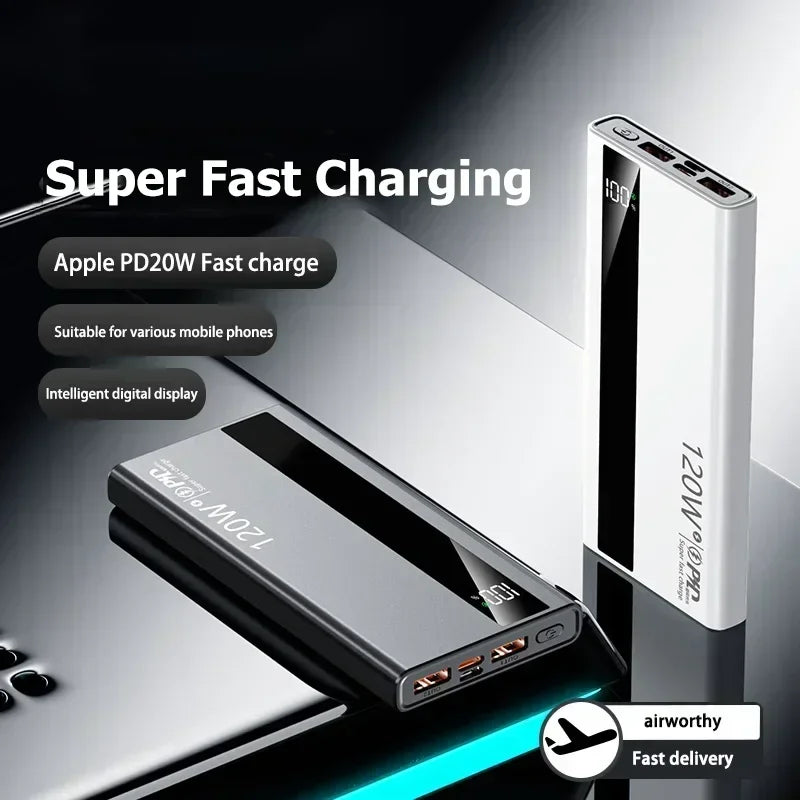 Batterie Externe Lenovo 120W | Charge Rapide | Affichage LED | 2× USB