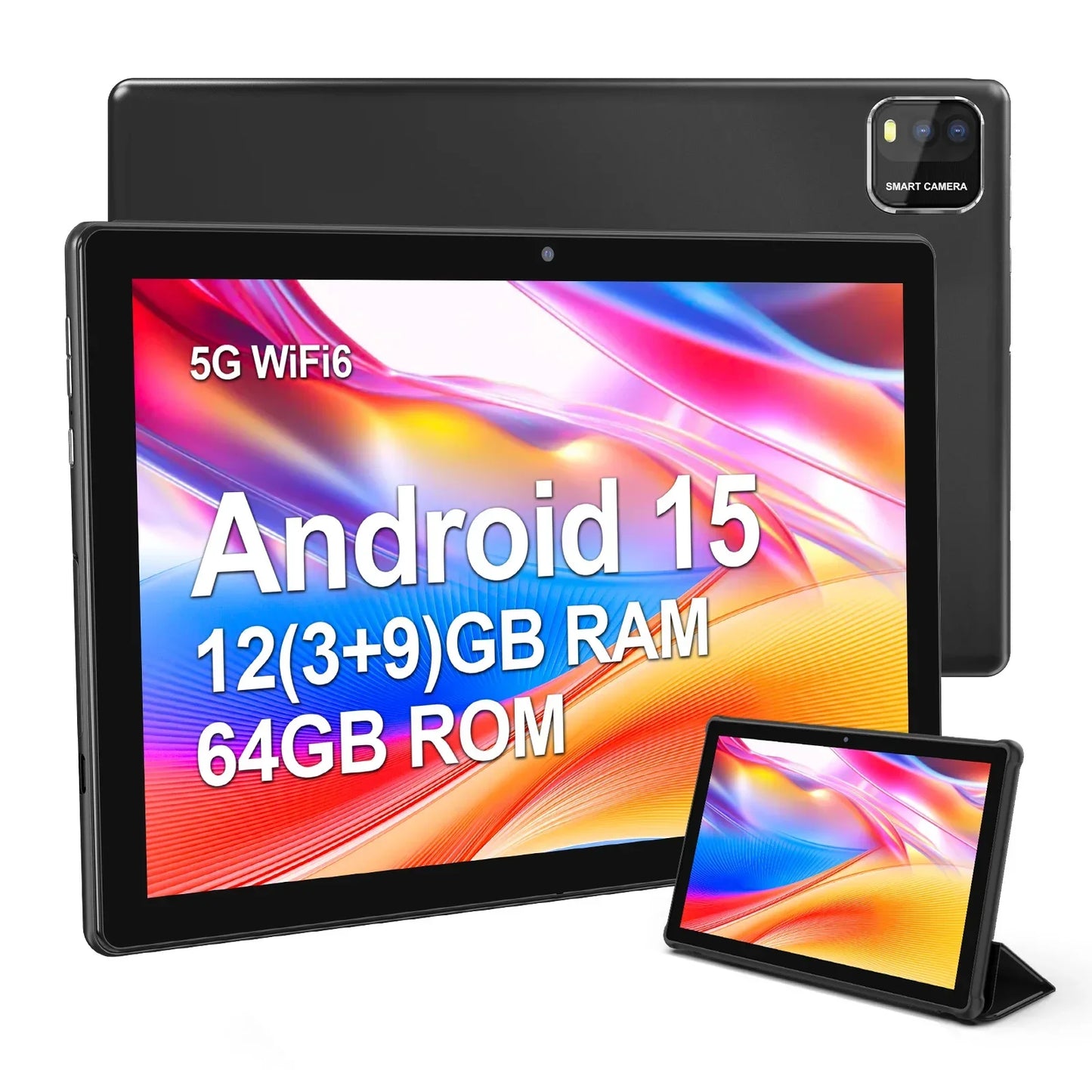 Tablette BAKEN 10" Android 15 – 12GB RAM | 64GB ROM | WiFi 5G | Double Caméra | Pack Clavier