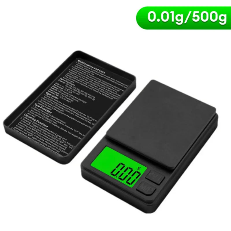 Mini Pocket Scale 500g/0.01g & 1000g/0.1g – Digital Gram