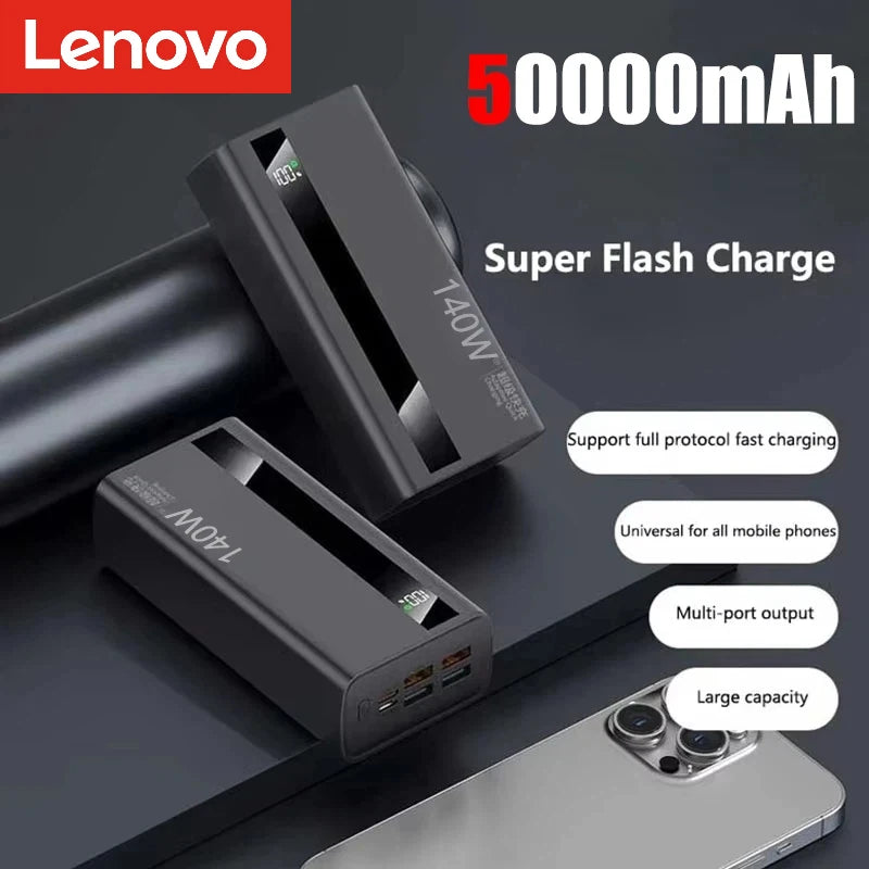 Batterie Externe Lenovo 140W  | Charge Rapide | Affichage Digital | USB-C
